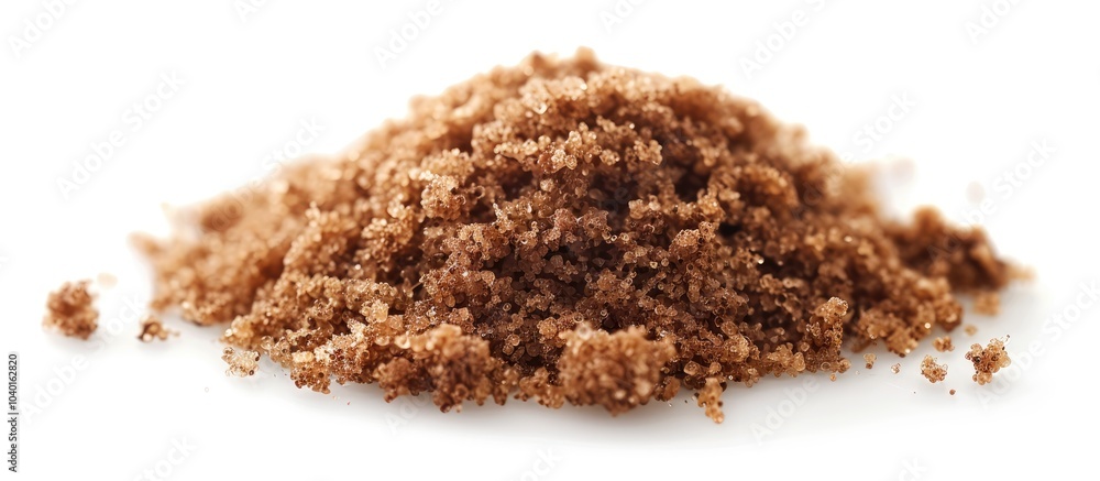 Poster java sugar also called organic brown palm sugar displayed on a white background for a copy space ima