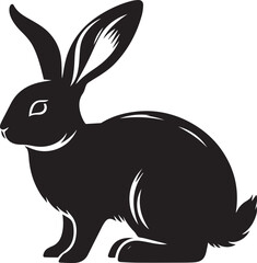 Black and white rabbit