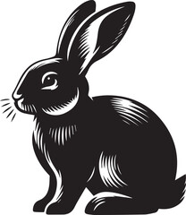 Black and white rabbit