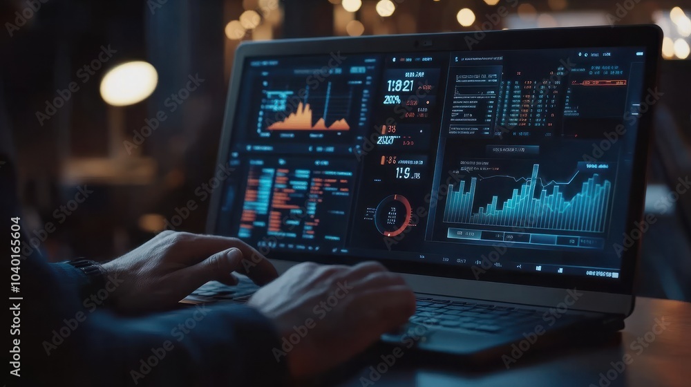 Poster investment financial concept business finance data analytics graph.financial management technology.a