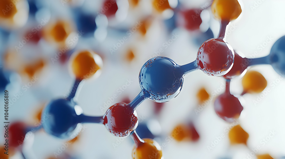 Aufkleber 3d molecular interaction visualization esg impact tracking close-up complex structures global sustai