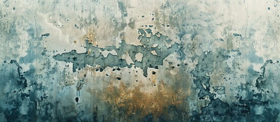 Obraz premium Wall textures with mold spots layers of damaged paint and abstract strokes make a suitable copy space image for studying anti fungal paint