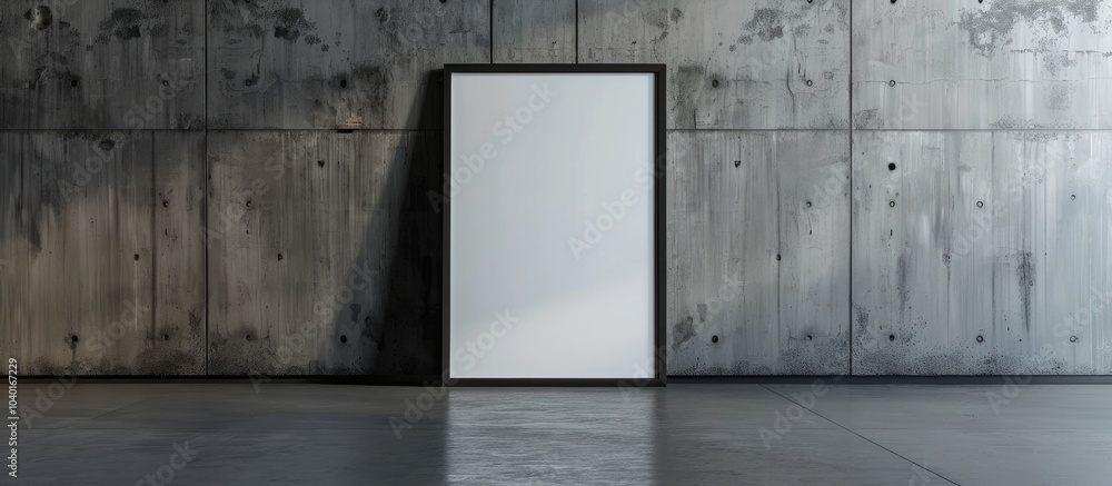 Poster high quality jpg photo showing a customizable mockup of a blank frame with copy space image