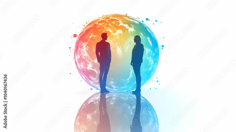 Poster 3d holographic environmental risk assessment concept tracking shot holographic globe data streams co