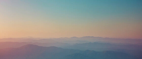 Fototapeta premium Soft gradient background in pastel hues, panorama, copy space