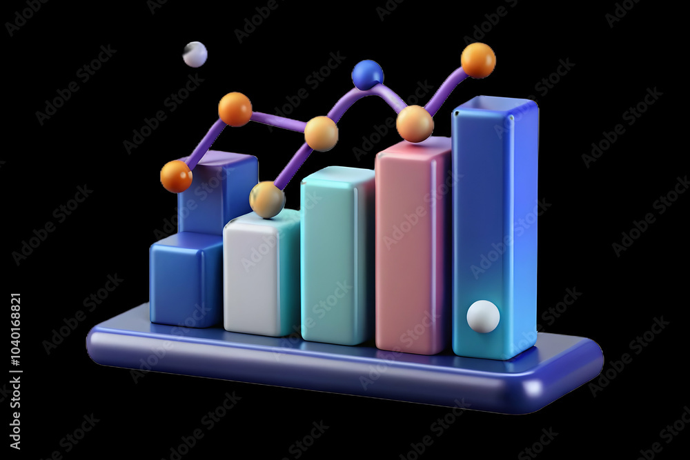 Poster business graph digital transformation data streams bokeh effect analytics visual evolution stock pho