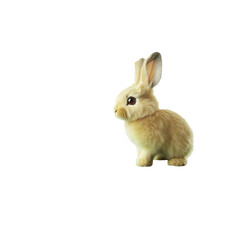 Obraz premium Adorable Fluffy Bunny Rabbit Sitting and Looking to the Side