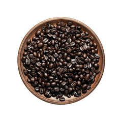 Fototapeta premium Roasted Coffee Beans in Wooden Bowl