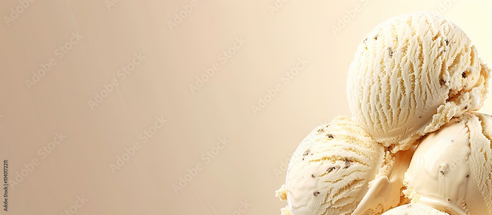 Poster ice cream scoops background with copy space image for a banner design