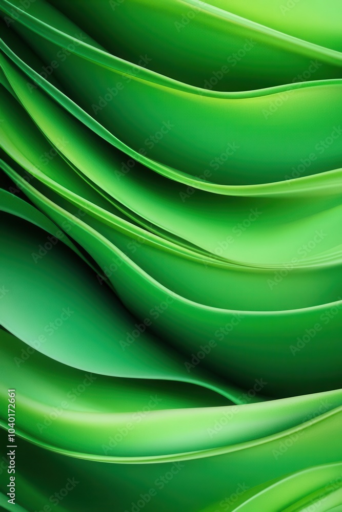 Poster the organic green lines twist and flow in a seamless abstract pattern