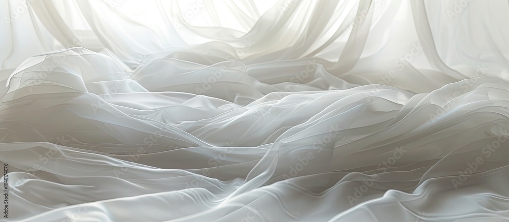 Poster simple white tulle backdrop with ample copy space image