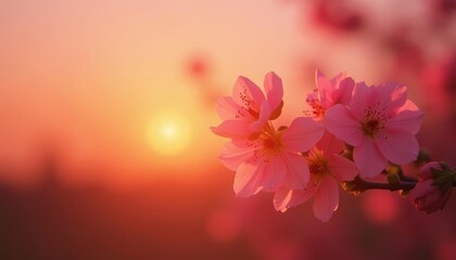  Sunsets glow on blooming beauty