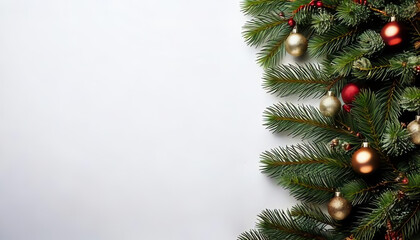 decorated Christmas garlands as a frame and plenty of space for text, Christmas card, Christmas poster, poster for Christmas concert