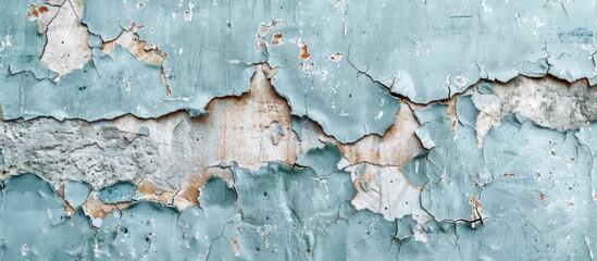 Weathered concrete wall showing peeling paint Detailed high resolution texture for background and design offering a closeup copy space image