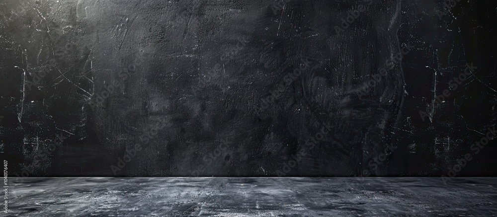 Poster minimalist background for elegant presentations featuring a dark chalkboard texture with copy space 