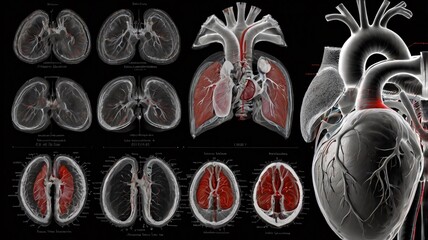 Human Organs X-Ray Scan.