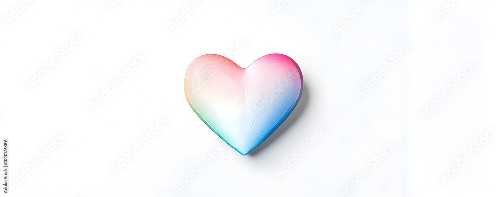 Poster enchanting iridescent heart - a whimsical metallic texture creating a magical atmosphere with shifti