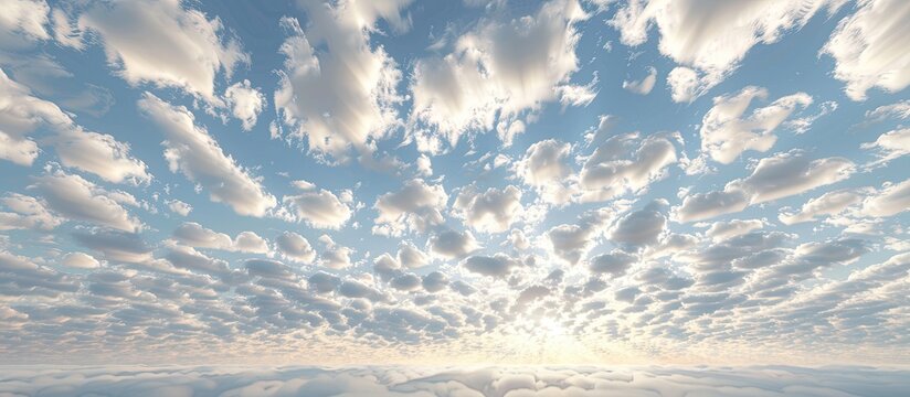Autumn scale cirrocumulus cloud with copy space image