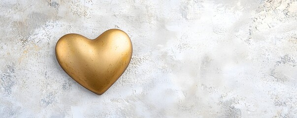 Obraz premium Elegant Polished Brass Heart Shape - Timeless Metallic Texture for Artistic Decor and Unique Gifts