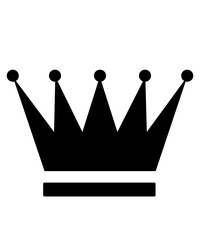 Crown clip art design on plain white transparent isolated background for card, shirt, hoodie, sweatshirt, apparel, card, tag, mug, icon, poster or badge