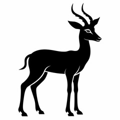 Fototapeta premium a-vector-silhouette-image-of-a-gazelle-logo-art-illustration