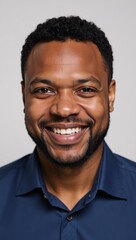 Obraz premium Portrait of a happy African American gentleman