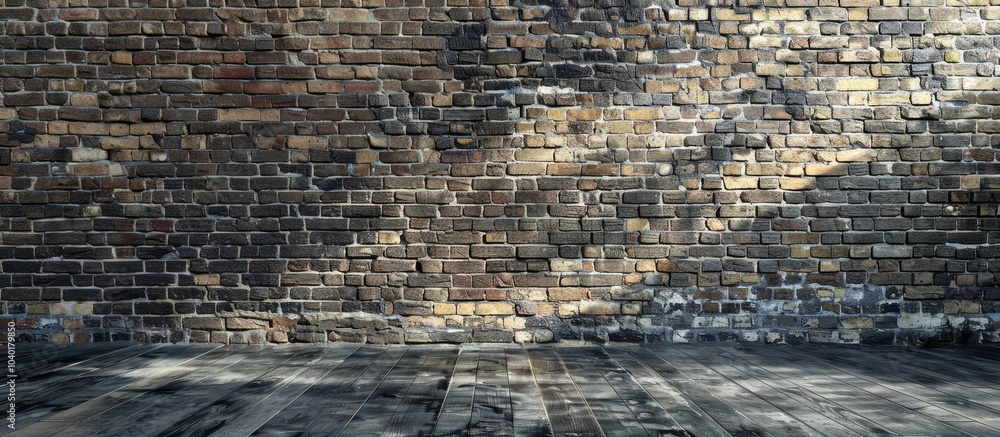 Aufkleber brick wall backdrop with space for text or design ideal for a copy space image