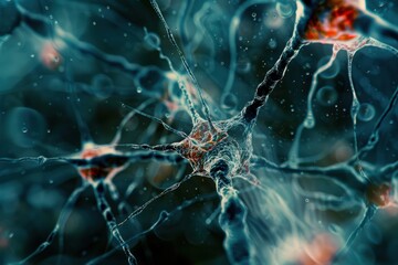 Synaptic Pruning: A close-up of synaptic pruning, where weaker synapses are eliminated to strengthen essential neural networks. 