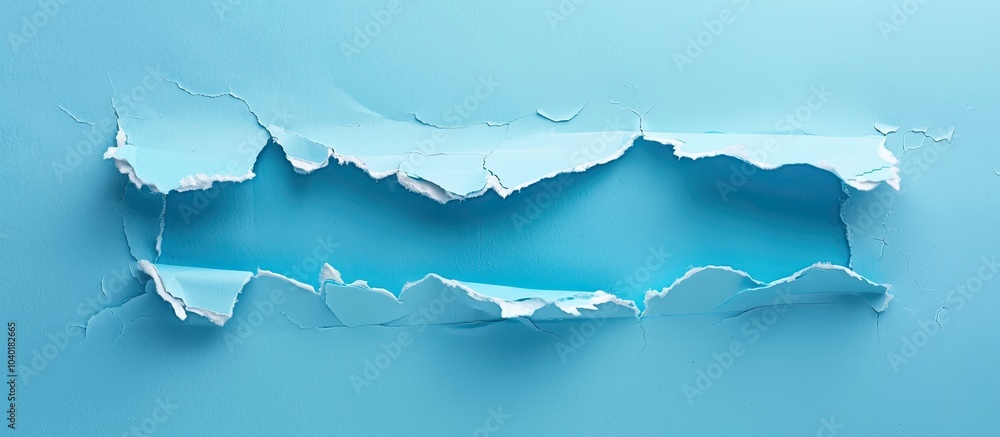 Poster symbolizing career progression a torn paper with a blue backdrop serves as a copy space image convey