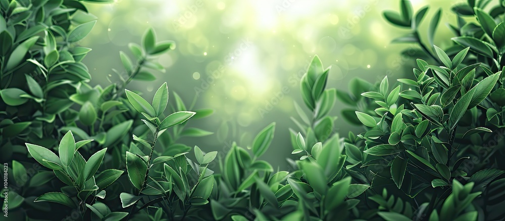Canvas Prints lush green foliage against a blank backdrop ideal for a copy space image
