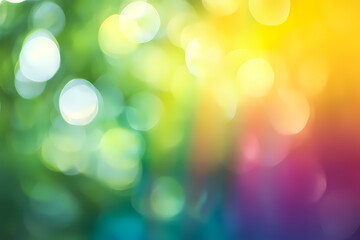 Obraz premium Blurred rainbow gradient background with copy space,
