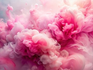 Naklejka premium Pink Watercolor Abstract Background - Artistic Brush Stroke on White Canvas for Creative Projects and Designs