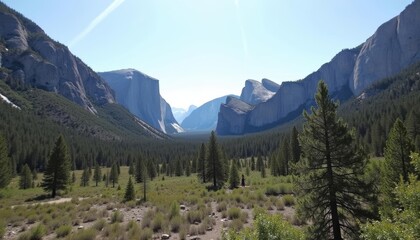 Fototapeta premium Exploring the majestic wilderness of Yosemite National Park