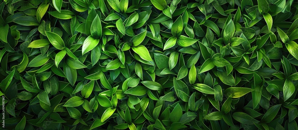 Poster fresh green foliage grass in abstract texture with copy space image