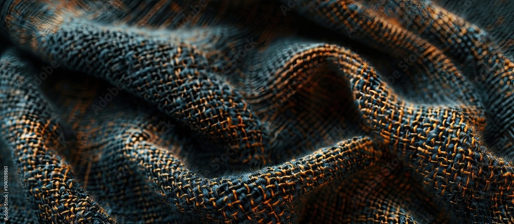 Poster a macro shot showcasing the textured fabric makes up a compelling copy space image