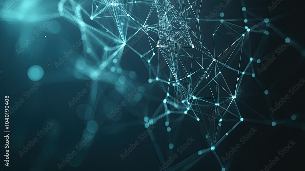 Poster futuristic digital background with interconnected lines and nodes, perfect for ai technology concept