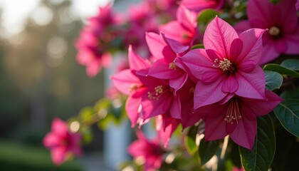  Vibrant pink flowers in bloom