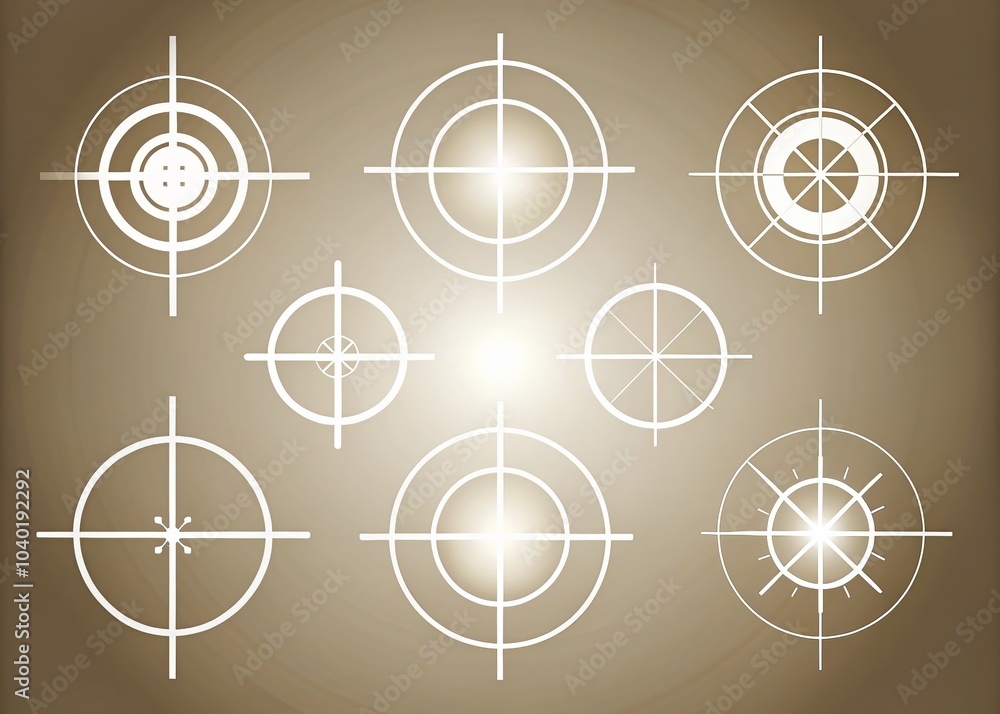 Poster precision targeting symbols for enhanced visuals and design projects