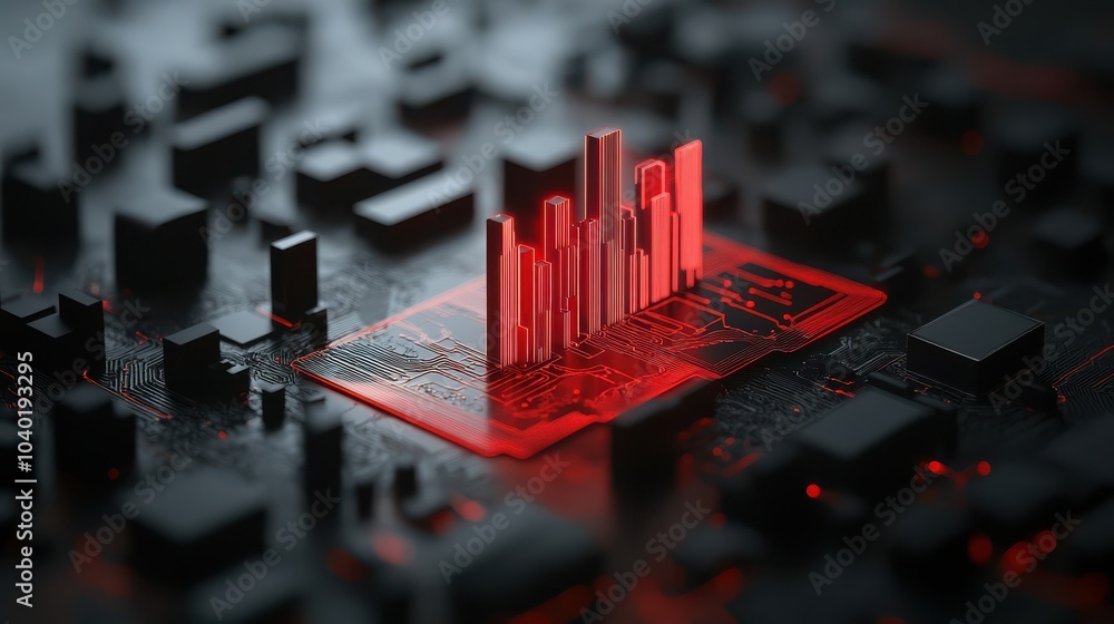 Aufkleber exploring the intersection of technology and data visualization through abstract urban landscapes