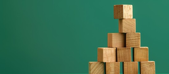 A symbolic member benefits message displayed on wooden blocks against a green background with a designated copy space image