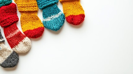 That sounds lovely! Here&rsquo;s a phrase you could use: 

Warm little toes, crafted with love&mdash;perfect for every tiny step of motherhood.