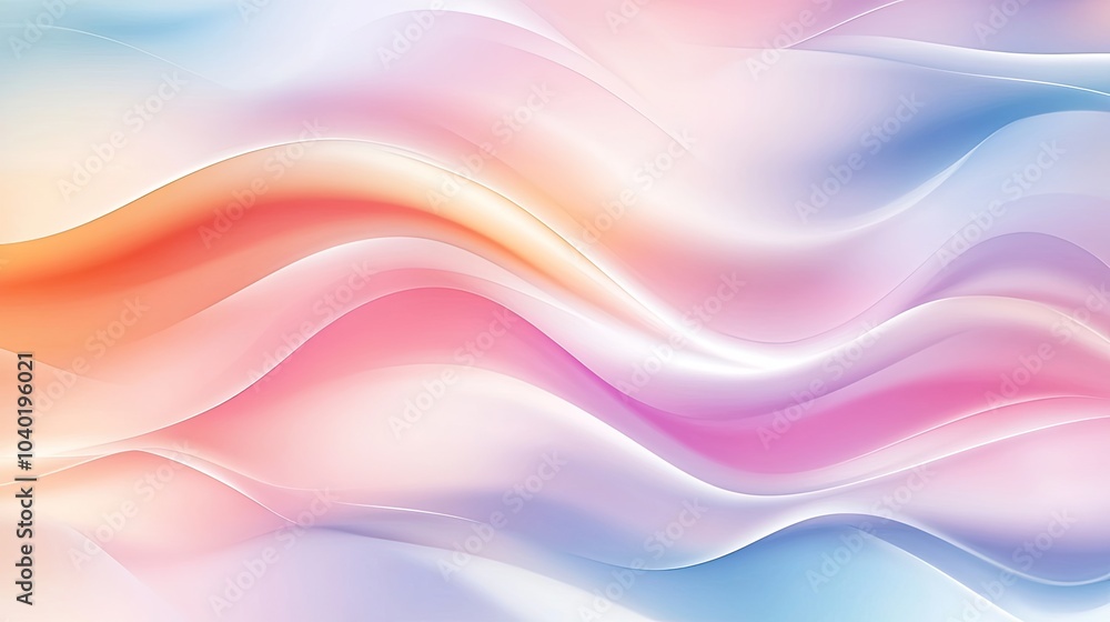Poster soft colorful fluid background with wavy lines