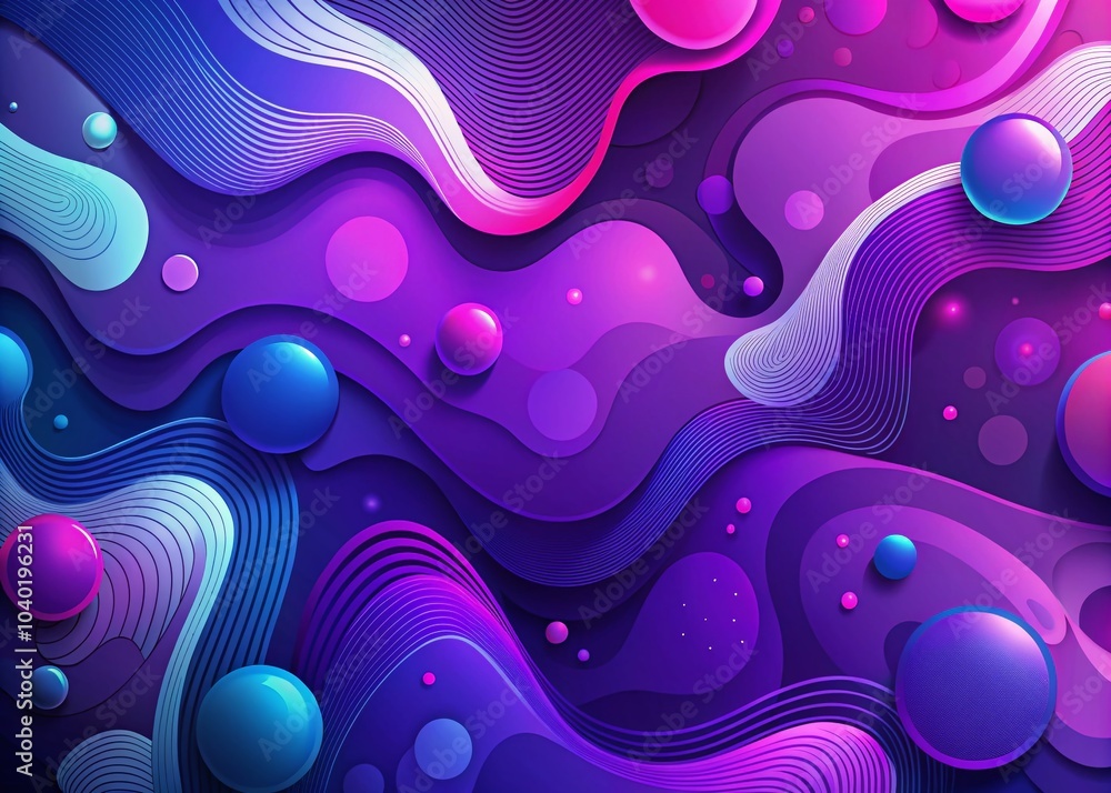 Poster purple abstract art pattern background with fluid shapes and textured layers for creative projects
