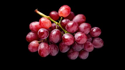 Fototapeta premium Fresh Red Grapes Glistening Under Light