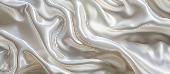 Obraz premium Background of white silk fabric with copy space image available