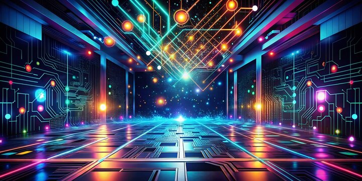 Quantum Computing and AI Data Visualization for Website Design Layouts and Templates