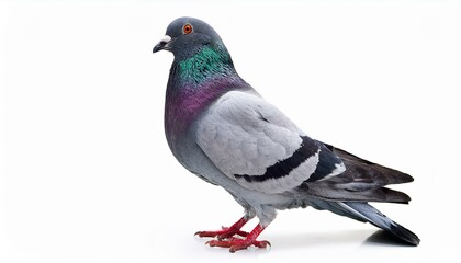 Fototapeta premium 鳩（pigeon on white background） 