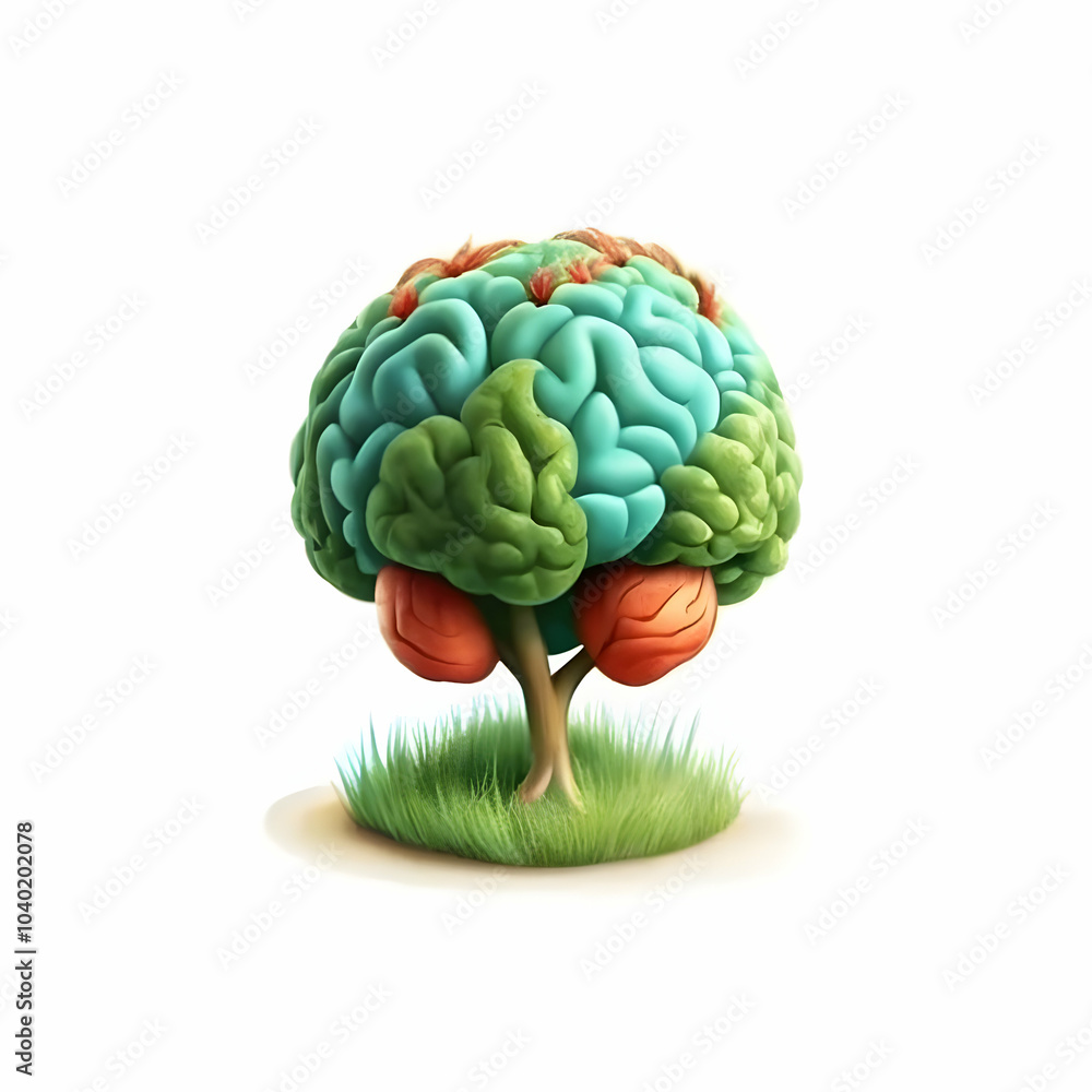 Aufkleber plain red background abstract ai brain design - attention grabbing stock photo for business intellig