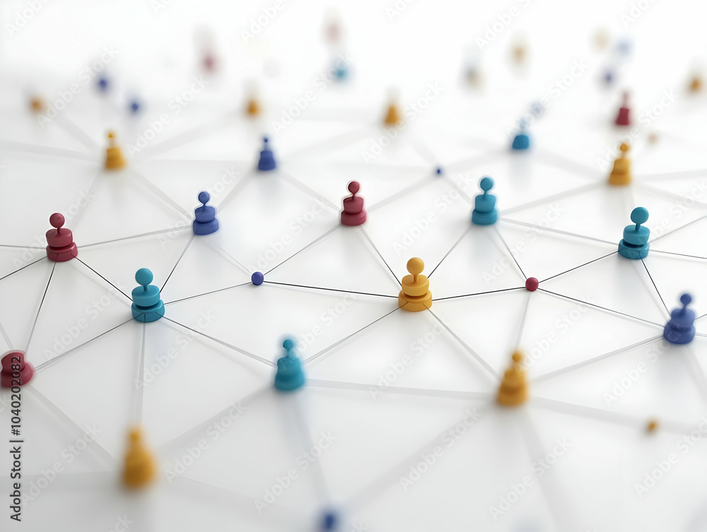 Poster flat emotional intelligence network macro shot white structure representation emotional intelligence