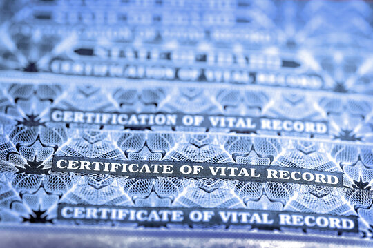 Certificate of Vital Records for Birth Official Documents